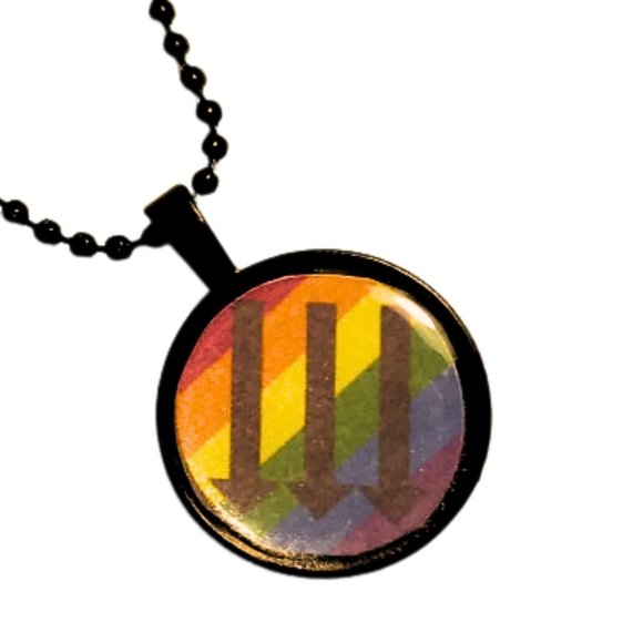 Three Arrows LBGTQ Peaceful Protest Necklace - Picture 6 of 9